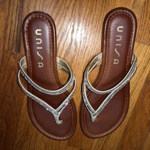 Gold embellished sandals